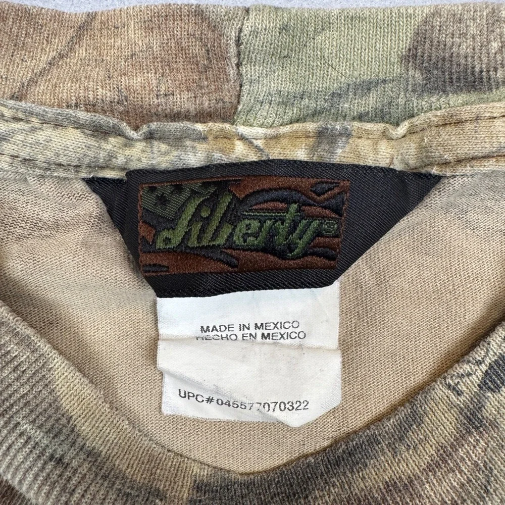 Vintage 90s Single Stitch Mens Camo T-Shirt Large Liberty Advantage Timber - Picture 2 of 10